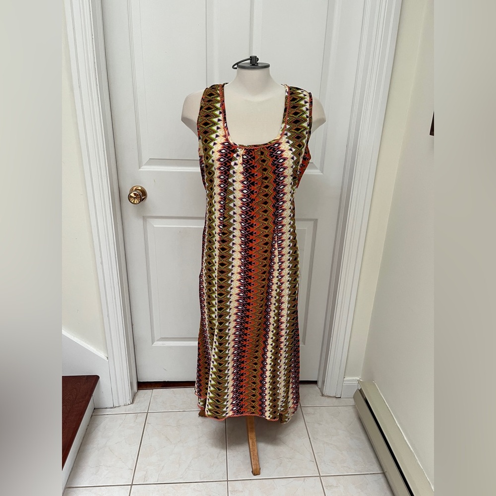 Vibrant Geometric High Low Dress ladies L/XL